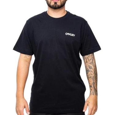 Imagem de Camiseta Oakley Mad Seagull SM26 Masculina Blackout, G, Preto