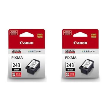 Imagem de Canon Pacote com 2 cartuchos de tinta preta PG-243 para impressoras PIXMA IP, MX, MG, TS e TR Series – 5,6 ml