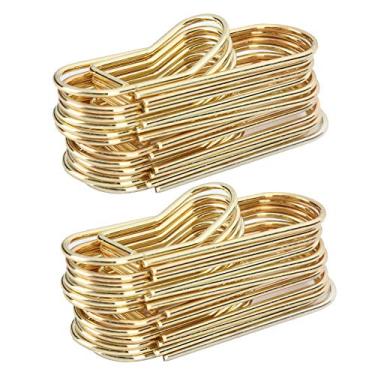 Imagem de GLOGLOW Clipe de Material Escolar, Porta-lápis de Metal Dourado para Caderno, Aderência Confiável para Escritório, Casa e Uso Escolar 24 Caneta de Aço Carbono Nan