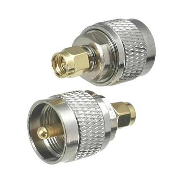 Imagem de Adaptador Conector SMA Para UHF, Latão, RF Coaxial, Macho Para Fêmea, 