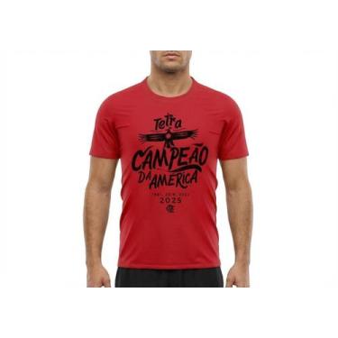 Imagem de Camiseta Braziline Flamengo Comemorativa Tetra Libertadores Masculino,