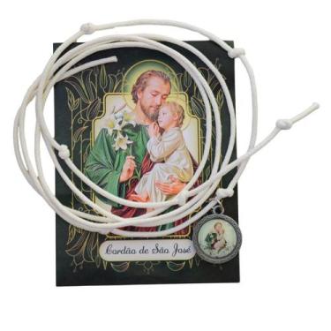 Imagem de Cordão de São José 1,2m com medalha e folheto ARZ2611 - Artigos Religi