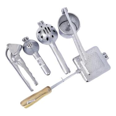 Imagem de Kit 5 Espremedor Alho Laranja Limão Batata E Lancheira Bauru - PHAEL