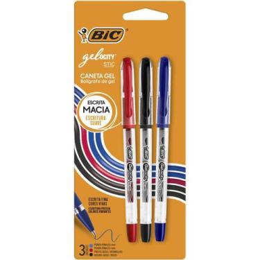 Imagem de Caneta Bic Gel Gelocity Ponta Fina 0.5mm 3 Cores