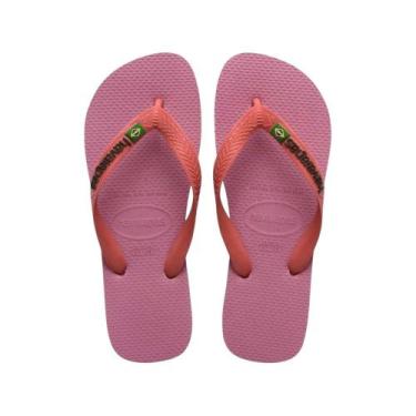Imagem de Chinelo Havaianas Brasil Logo, Rosa, 37/38