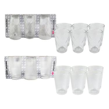 Imagem de Kit 6 Copos de Vidro 200ml Arizona Transparente - Praticasa