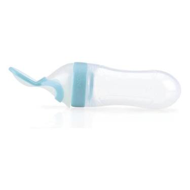 Imagem de Colher Dosadora Papinha Mamadeira Bebê Com Tampa Infantil - Nuby, Azul