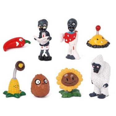 Imagem de Figura de brinquedo Wallnut Plants Zombies Decoration 8 unidades - Yiw