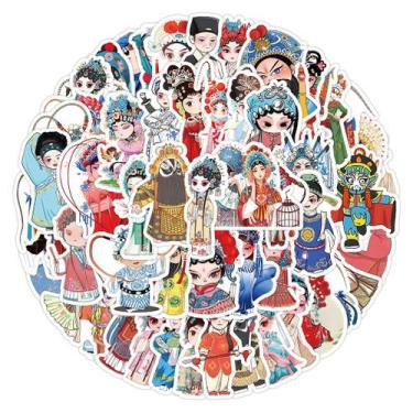 Imagem de Pacote de adesivos de anime de personagens de ópera chinesa, 63 unidad