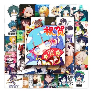 Imagem de Adesivos Anime em vinil impermeável Genshins Impacts (60 unidades) - y