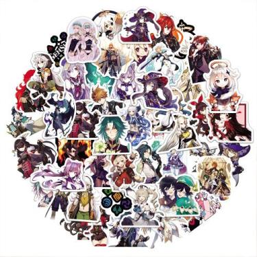 Imagem de Adesivos Genshins Impacts Anime à prova d'água, 50 unidades - yiweisai