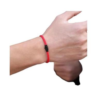 Imagem de Pulseira Masculina Multicolorida De 4mm Em Tecido Trançado, Acessório 