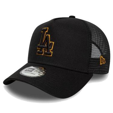 Imagem de Boné New Era 940 A-Frame Trucker Los Angeles Dodgers Preto-Masculino