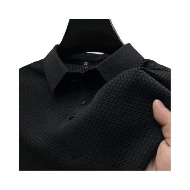 Imagem de Camisa Polo Masculina Casual De Negócios Com Estampa Floral Em Cor Sól