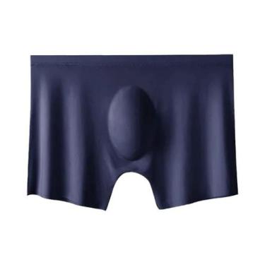 Imagem de Cuecas Boxer Masculinas De Seda Gelada Ultrafinas Sem Costura Respiráv