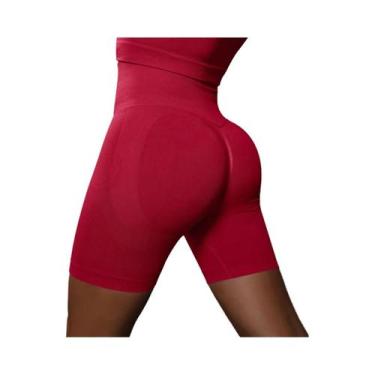 Imagem de Shorts De Yoga Femininos De Cintura Alta Sem Costura Respiráveis Para 