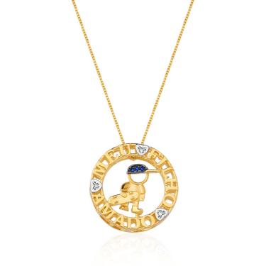 Imagem de Colar Meu Filho Amado Menino zirconias semijoias