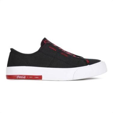 Imagem de Tênis Coca Cola Daytona Easy Preto e Vermelho - Feminino-Feminino