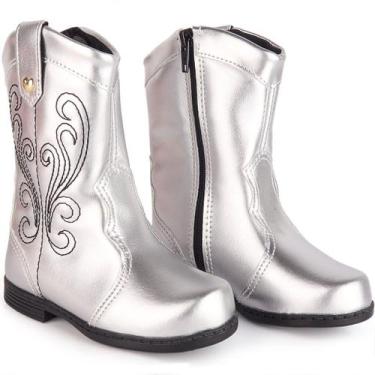 Imagem de Bota Infantil FemininaTexana Menina Country Cano Médio Detalhes Bordad