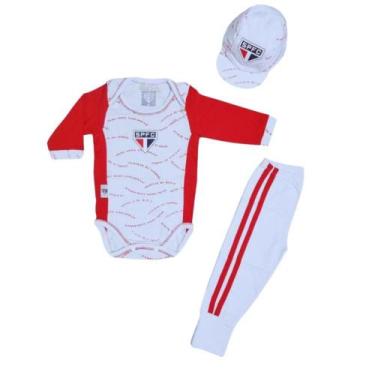 Imagem de Conjunto Bebê São Paulo Longo 3 Peças Oficial - Revedor, P