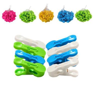 Imagem de Kit 250 Prendedor Roupa Grampo Pregador Resistente Colorido Reforçado 