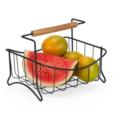Imagem de Fruteira Mesa Centro Organizador Frutas Suporte Cozinha Bancada Aramad