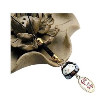 Imagem de Chaveiro De Gato Da Sorte Japonês Fofo Para Celular, Acessório De Bols