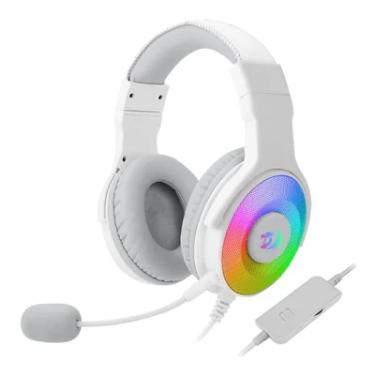 Imagem de Headset Gamer Redragon Pandora 2 Lunar White, RGB, Drivers 50Mm, USB, Microfone Removível, Branco - H350w-Rgb-1