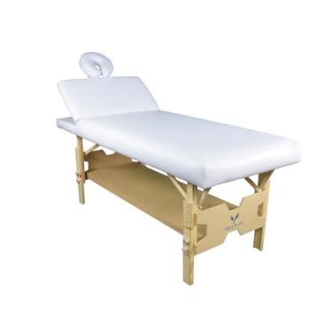 Imagem de Maca Fixa Reforçada Madeira Luxo Largura Extra 82 Cm Bali Spa Reclinável para Massagem Profissional com Regulagem de Altura 200kg Estética Salus Brasil