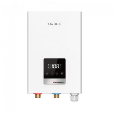 Imagem de Aquecedor de Água Elétrico de Passagem ORBEK Cinza 14kW Digital Residencial 2-3 Pontos de Uso 240V