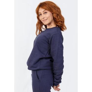 Imagem de Conjunto Moletom Careca Feminino BLUSA E CALÇA - Castom Shop, Marinho,