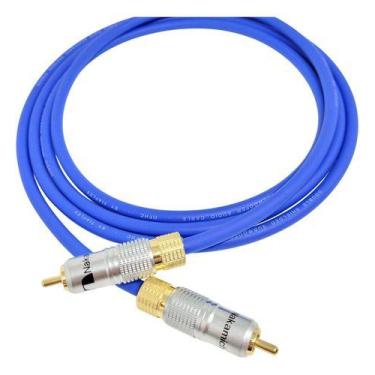 Imagem de Cabo Rca Subwoofer Ativo Tiaflex Conector Nakamichi Azul, 3