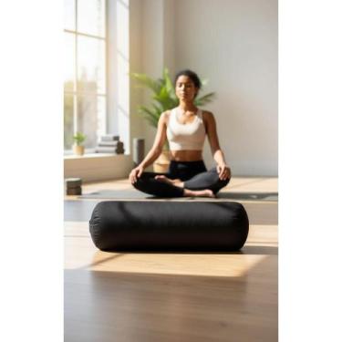 Imagem de Almofadão Yoga Cilíndrico Preto Suporte Profundo - Congratulations Sto