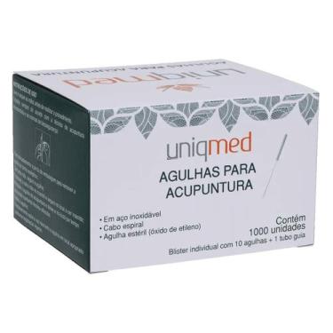 Imagem de Agulha Acupuntura Aço Inoxidável 0,25 x 30mm 1000un Uniqmed