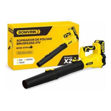 Imagem de Soprador 21v Brushless Com 2 Baterias Alta Potencia Amarelo 127/220v -