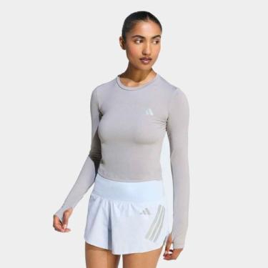 Imagem de Camiseta Adidas Manga Longa Essentials Feminina, Cinza, G