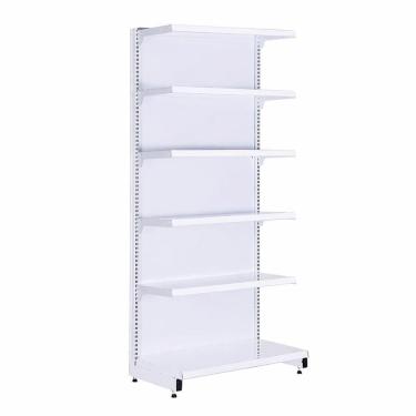 Imagem de Gôndola Prateleira 6 Níveis 40x30 New Plus 2,00 Parede Inicial Pe Branco - Sa Gôndolas