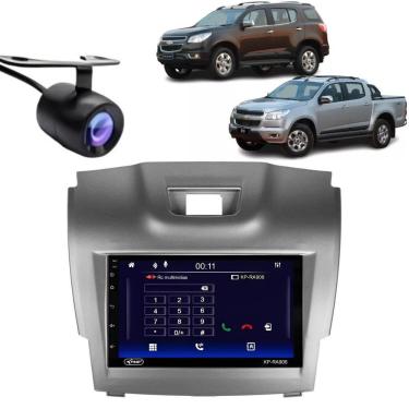Imagem de Central Multimídia Automotiva Android Auto Trailblazer Moldura + Câm Grafite 7 Touch Sc...