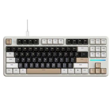 Imagem de Teclado Mecânico Gamer Attack Shark X87, TKL, RGB, Cheese , - AS-X87-CH-WT-Unissex