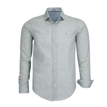 Imagem de Camisa Social Amil Masculina Comfort Manga Longa 100% Algodão Elegante