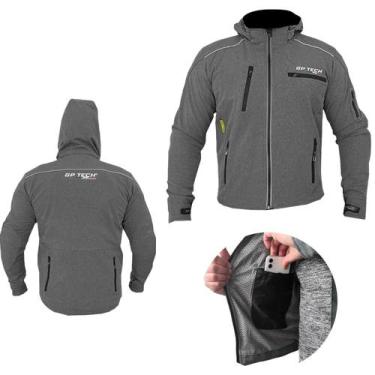 Imagem de Jaqueta Masculina Motoqueiro Gp Tech Tour Resistente Água, G, Cinza