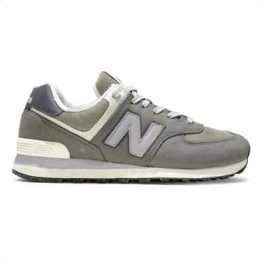Imagem de Tênis New Balance 574 V2 Unissex, 43, Cinza, Prata