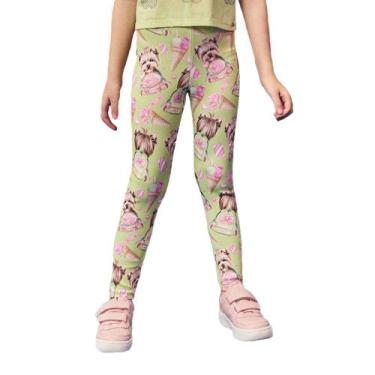 Imagem de Calça Legging Infantil Feminina Kukiê Fly Tech - 74394, 04, Verde