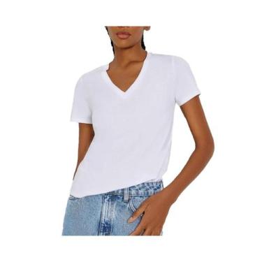 Imagem de Blusa Hering Feminina Meia Manga 4ez9 Branco, EXG, Branco