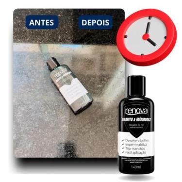 Imagem de Revitalizador Pedra Preta e Escura Renova Granito Marmore 140ml - Reno
