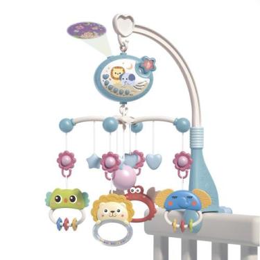 Imagem de Baby Móbile Azul Pimpi para Berço com Músicas e Projetor Luz Teto e Co