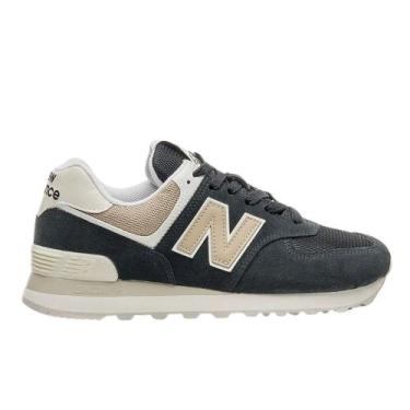Imagem de Tênis New Balance 574V2 Feminino, 36, Preto, Bege