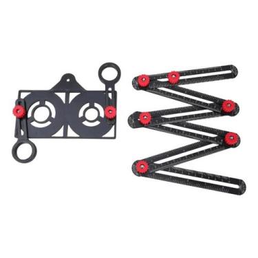 Imagem de Regua Dobravel De Aluminio Multifuncional De 6 Socoes - Generic