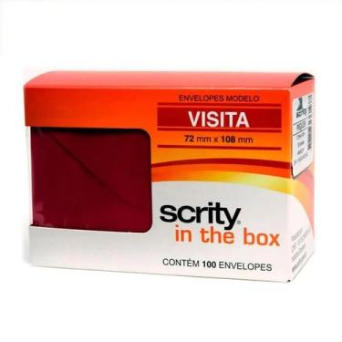 Imagem de Envelope Visita 72x108mm Scrity In The Box -, Vinho
