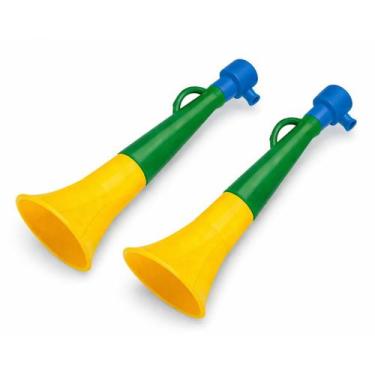 Imagem de Kit Duplo Cornetas Nº 3 29cm Som Alto Torcida Festa Diversão  Líder Br